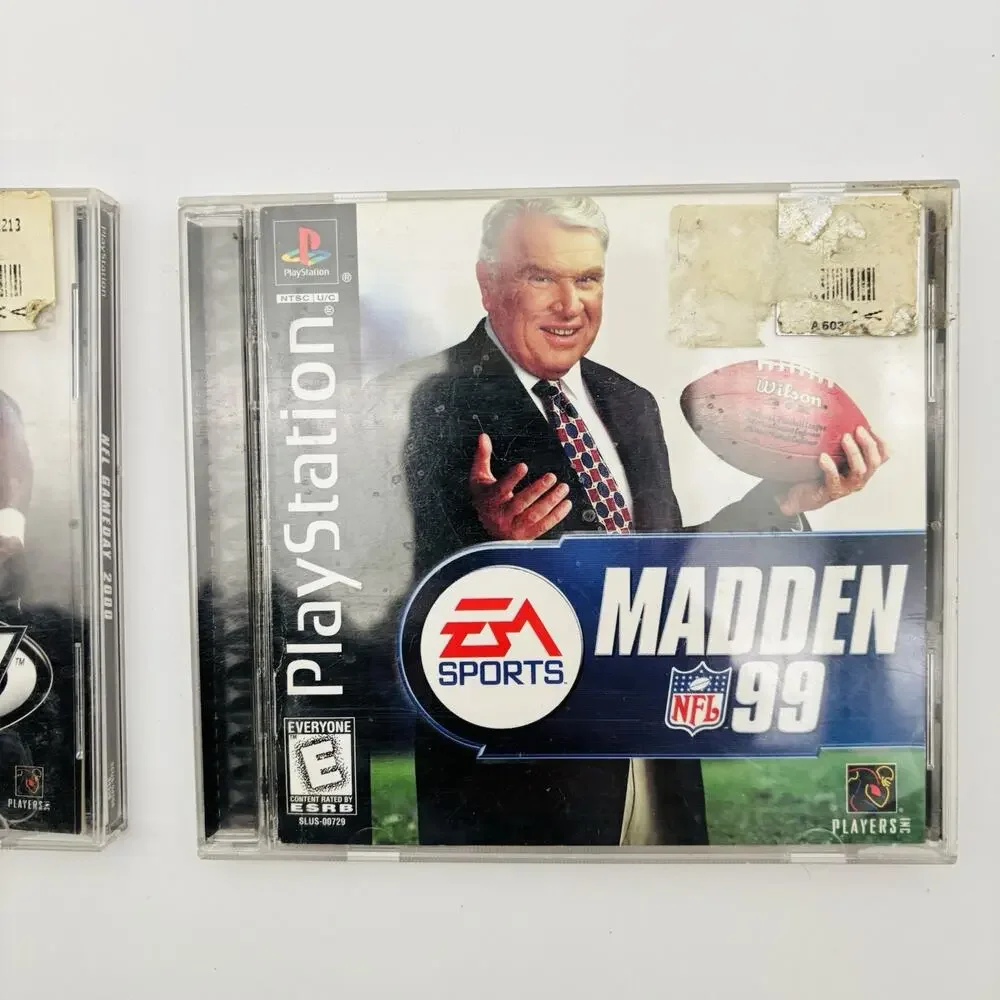 Madden 1999 & NFL GameDay 2000 PlayStation 1 PS1 2 Game Football Bundle Lot VG